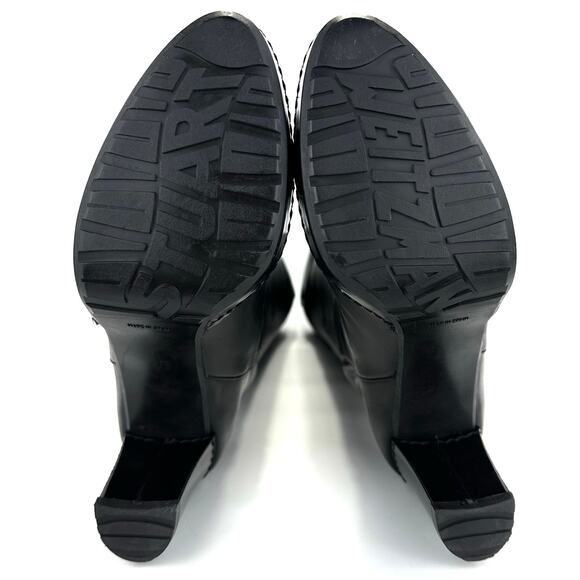 Stuart Weitzman Black Over The Knee Tall Boot Block Heels Platform Sz 5M Leather - Picture 7 of 13